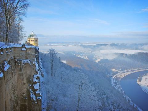 Festung Königstein im Winter Foto © Königstein
